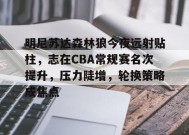 华体会-明尼苏达森林狼今夜远射贴柱，志在CBA常规赛名次提升，压力陡增，轮换策略成焦点的简单介绍